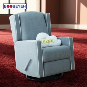 Boobeyeh luxglide 100 rocking chair in light grey