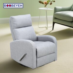 Boobeyeh luxglide 103 rocking chair - light gray fabric, comfort