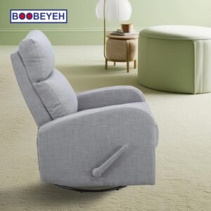 Boobeyeh luxglide 103 rocking chair - light gray fabric, comfort