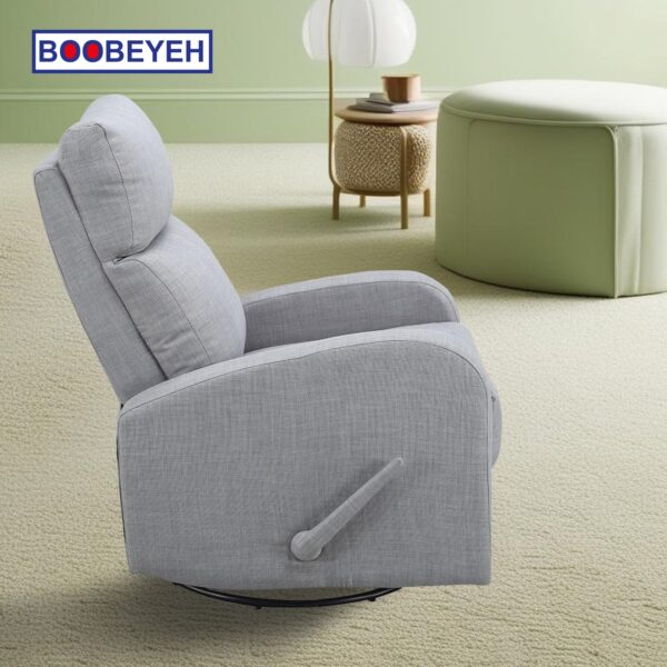 Boobeyeh luxglide 103 rocking chair - light gray fabric, comfort - Image 3