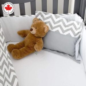 Boobeyeh nursery crib bedding set for boys and girls - 7-piece cozy set