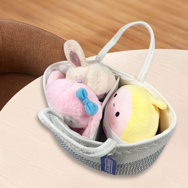 Boobeyeh grey stylish kids toy organizer storage basket - Image 3