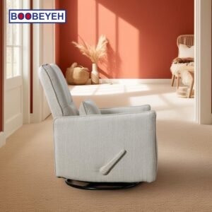 Boobeyeh luxglide 105 rocking chair - light gray fabric, comfort