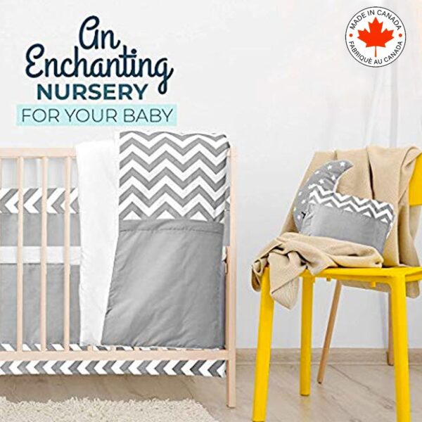 Boobeyeh nursery crib bedding set for boys and girls - 7-piece cozy set - Image 4