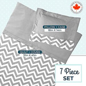 Boobeyeh nursery crib bedding set for boys and girls - 7-piece cozy set