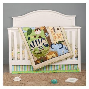 Boobeyeh 5-Piece jungle animal bedding set