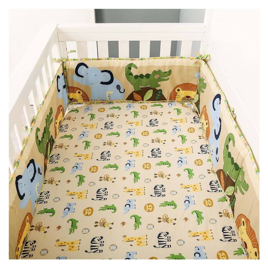 Boobeyeh 5-Piece jungle animal bedding set