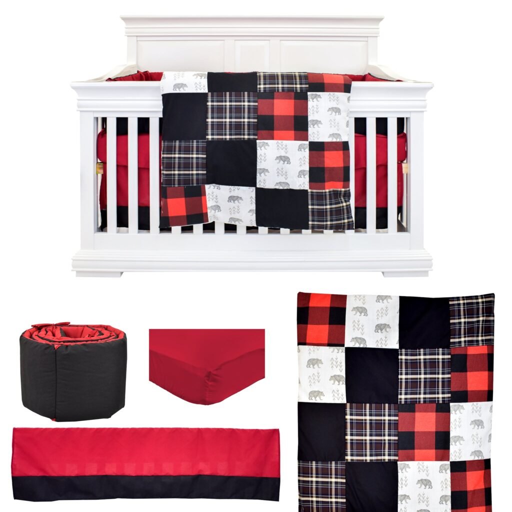 Bebelelo Nursery Crib Bedding Set for Boys and Girls - Baby Bedding 5 Pieces Set