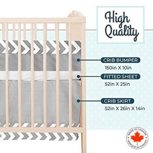 Boobeyeh nursery crib bedding set for boys and girls - 7-piece cozy set