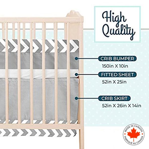 Boobeyeh nursery crib bedding set for boys and girls - 7-piece cozy set - Image 9