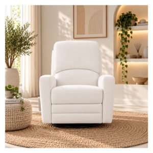 Boobeyeh luxglide 101 rocking chair - white leather
