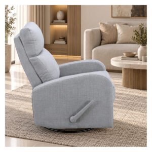 Boobeyeh luxglide 103 rocking chair - light gray fabric, comfort