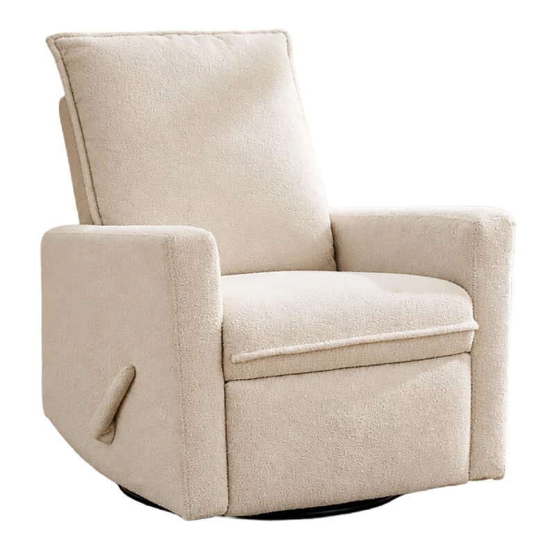 Bebe-Luxe-Glide-1082 Upholstered rocking chair luxglide 108 for baby in beige fabric