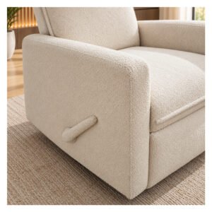 Bebe-Luxe-Glide-1084 Upholstered rocking chair luxglide 108 for baby in beige fabric