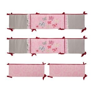 Boobeyehcotton4-piececribset20 Boobeyeh cotton pink butterfly 4-piece crib set