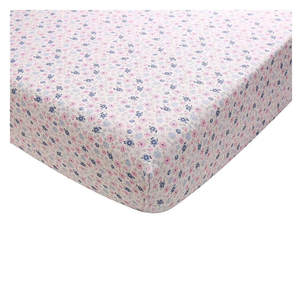 Boobeyehcotton4-piececribset22 Boobeyeh cotton pink butterfly 4-piece crib set
