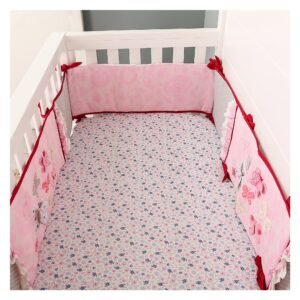 Boobeyehcotton4-piececribset4 Boobeyeh cotton pink butterfly 4-piece crib set