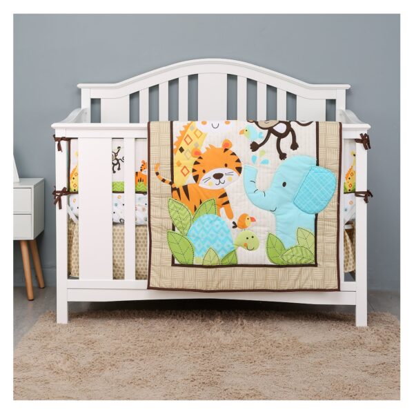 Boobeyeh jungle adventure 4-piece crib bedding set, tigre - Image 4