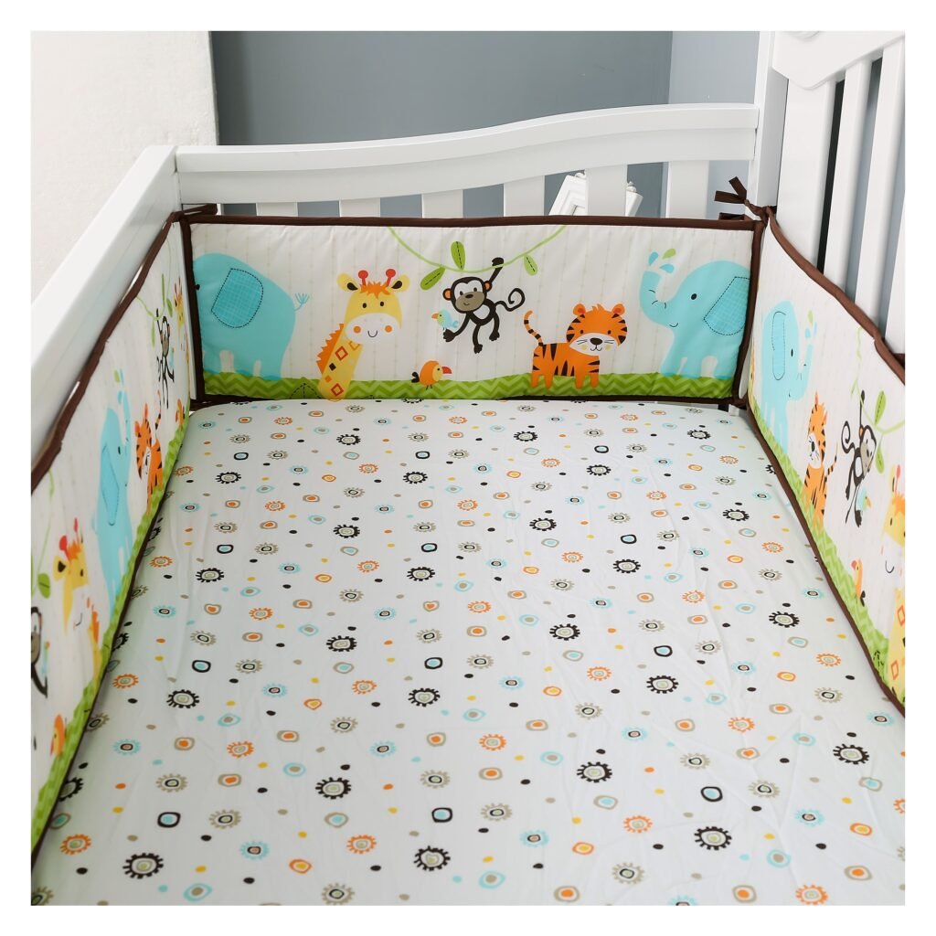 Boobeyehjungleadventure4-piececribbeddingset5 Boobeyeh jungle adventure 4-piece crib bedding set, tigre
