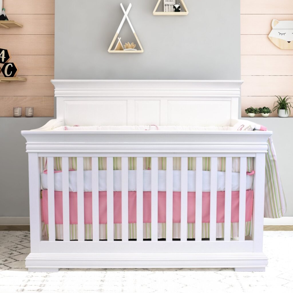 Boobeyeh 5-piece baby bedding set - pink butterfly design for a charming nursery