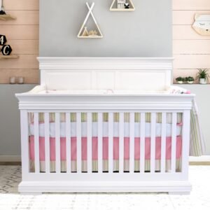 Boobeyeh 5-piece baby bedding set - pink butterfly design for a charming nursery