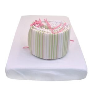 Boobeyeh 5-piece baby bedding set - pink butterfly design for a charming nursery