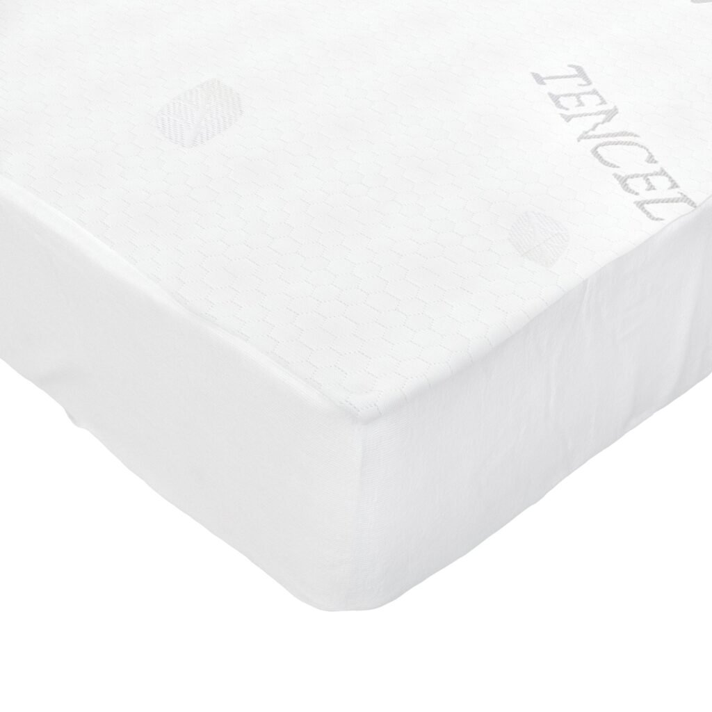 Boobeyeh tencel crib mattress cover - waterproof, breathable, for infants