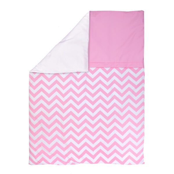 Boobeyeh 5-piece chevron zigzag pink baby bedding set - perfect for baby girls - Image 9