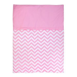 Boobeyeh 5-piece chevron zigzag pink baby bedding set - perfect for baby girls
