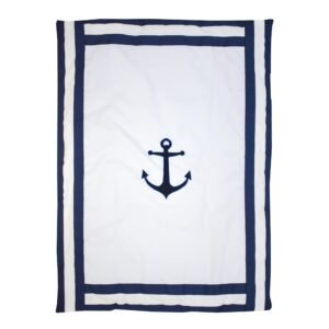 Arrow white and blue baby boy bedding set - cozy nursery essentials