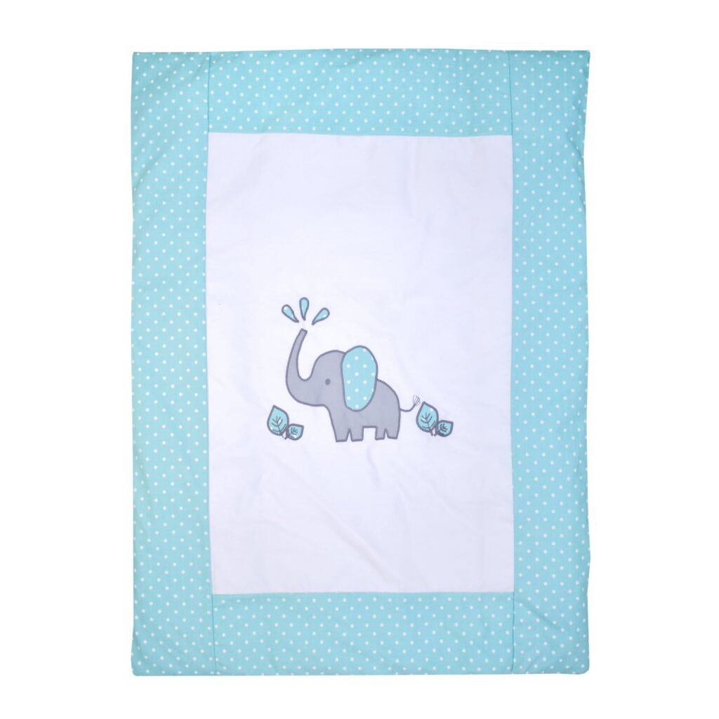 Boobeyeh 7-piece elephant polka dot baby bedding set - cozy nursery essentials