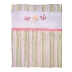 Boobeyeh 5-piece baby bedding set - pink butterfly design for a charming nursery
