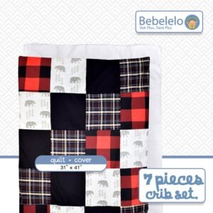 Bebelelo Nursery Crib Bedding Set for Boys and Girls - Baby Bedding 5 Pieces Set