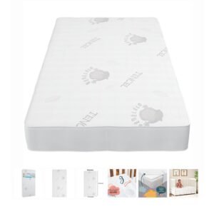 Boobeyeh tencel crib mattress cover - waterproof, breathable, for infants