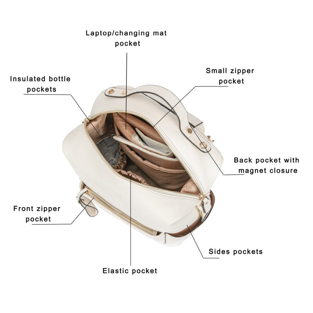 Luxtot elite stylish diaper bag beige for babies
