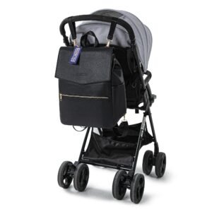 Luxtot elite stylish diaper bag black for babies