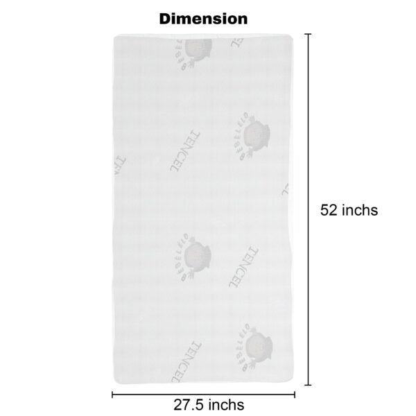 Boobeyeh tencel crib mattress cover - waterproof, breathable, for infants - Image 8