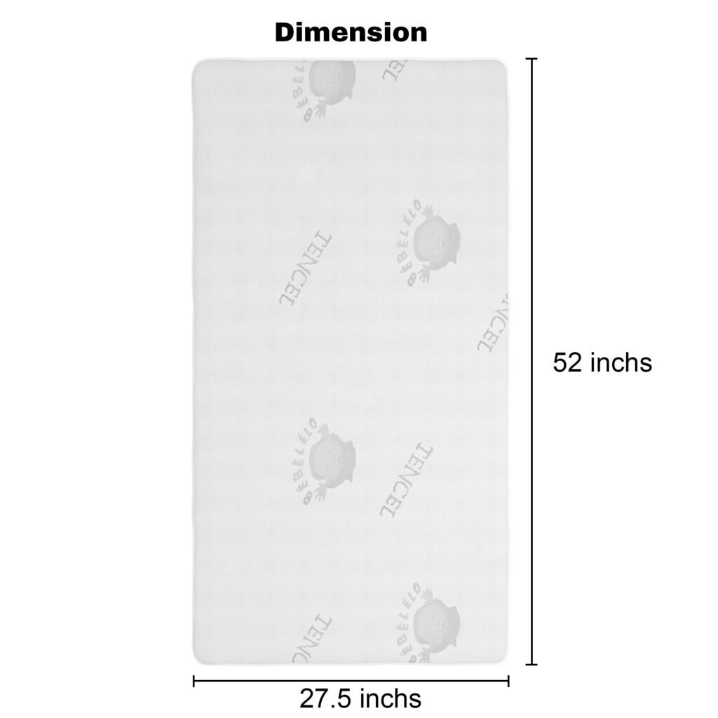 Boobeyeh baby crib mattress - dual-layer, safe, breathable, for infants & toddlers