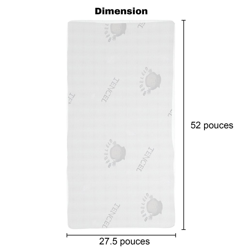 Boobeyeh tencel crib mattress cover - waterproof, breathable, for infants