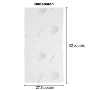 Boobeyeh tencel crib mattress cover - waterproof, breathable, for infants