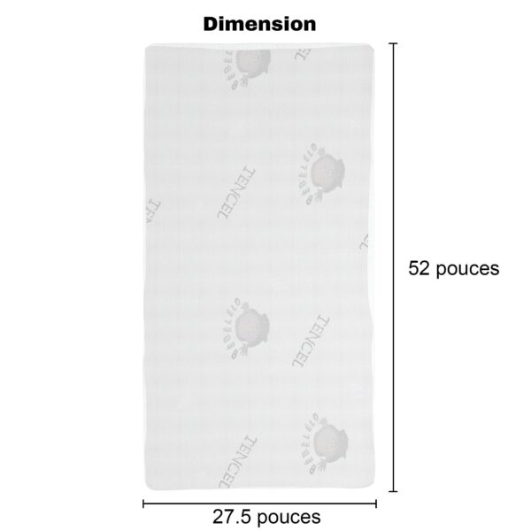 Boobeyeh tencel crib mattress cover - waterproof, breathable, for infants - Image 7