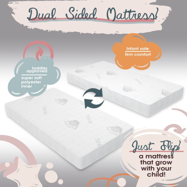 Boobeyeh baby crib mattress - dual-layer, safe, breathable, for infants & toddlers - Image 3
