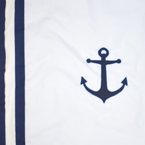 Arrow white and blue baby boy bedding set - cozy nursery essentials