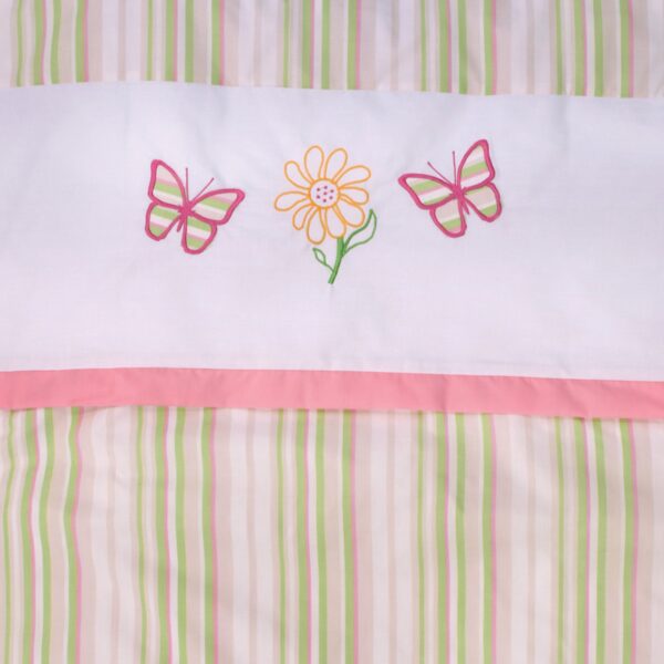 Boobeyeh 5-piece baby bedding set - pink butterfly design for a charming nursery - Image 12