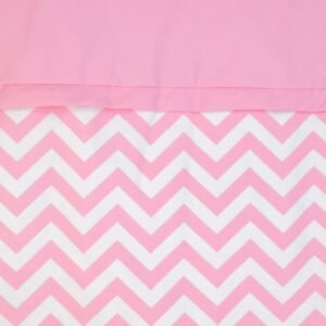 Boobeyeh 5-piece chevron zigzag pink baby bedding set - perfect for baby girls