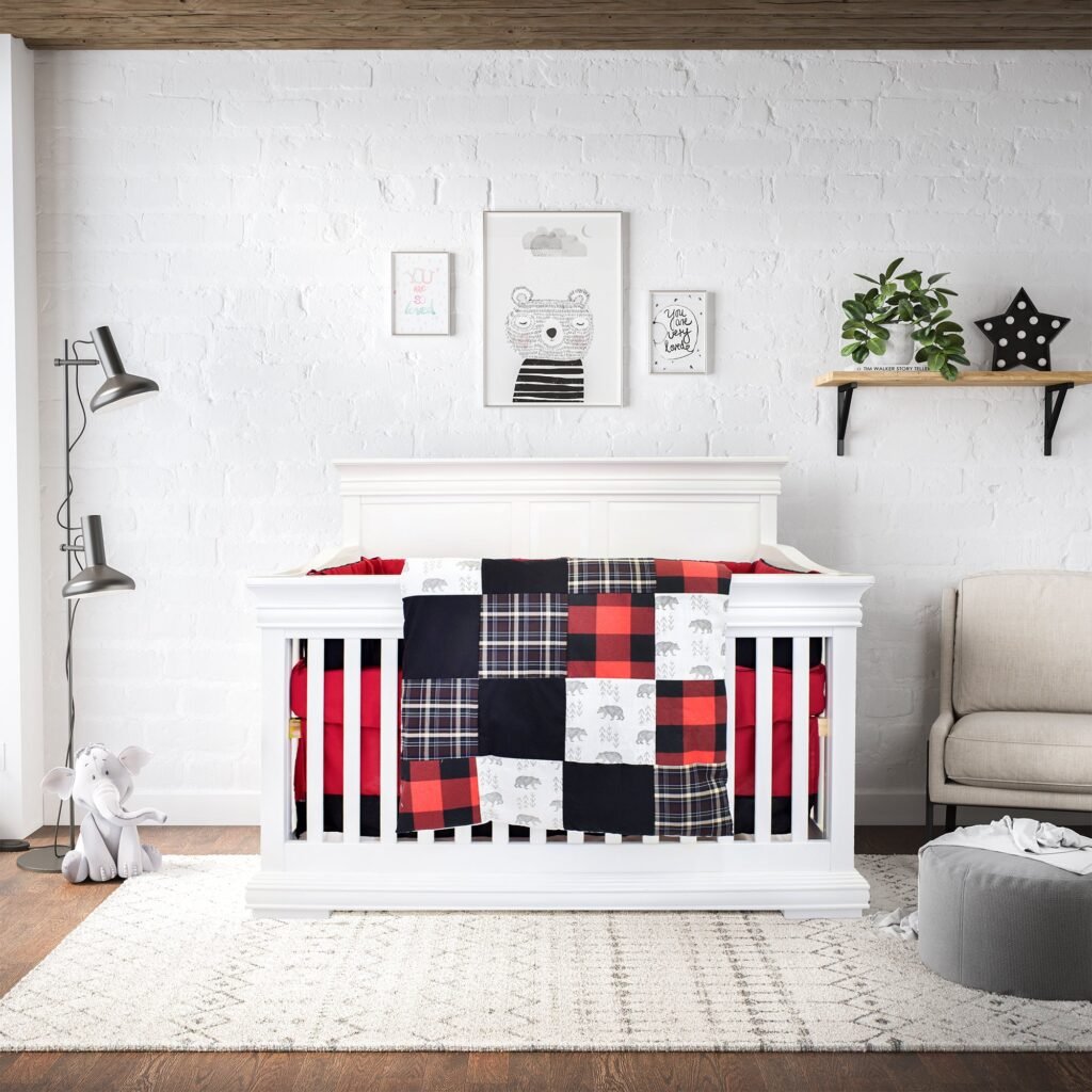 Bebelelo Nursery Crib Bedding Set for Boys and Girls - Baby Bedding 5 Pieces Set