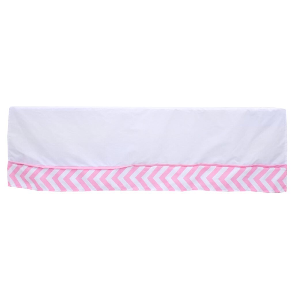 Boobeyeh 5-piece chevron zigzag pink baby bedding set - perfect for baby girls