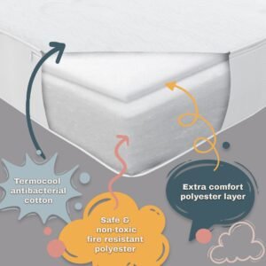 Boobeyeh thermo cool baby crib mattress - cooling, breathable, for infants