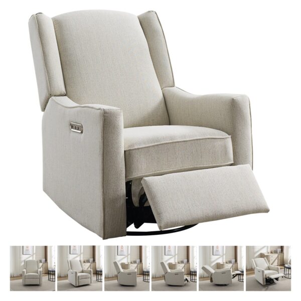 Electric nursery glider chair luxglide 106-beige - Image 2