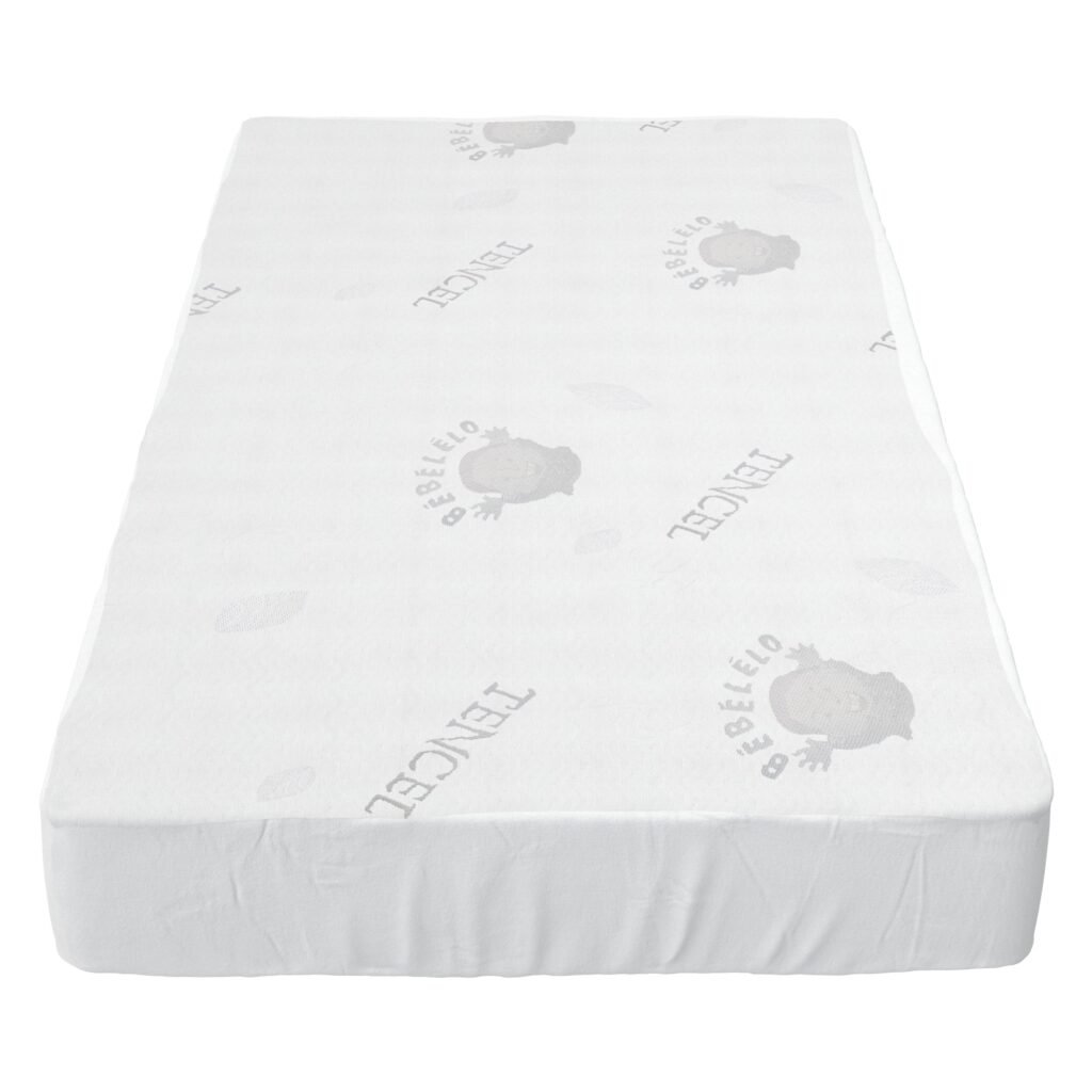 Boobeyeh tencel crib mattress cover - waterproof, breathable, for infants